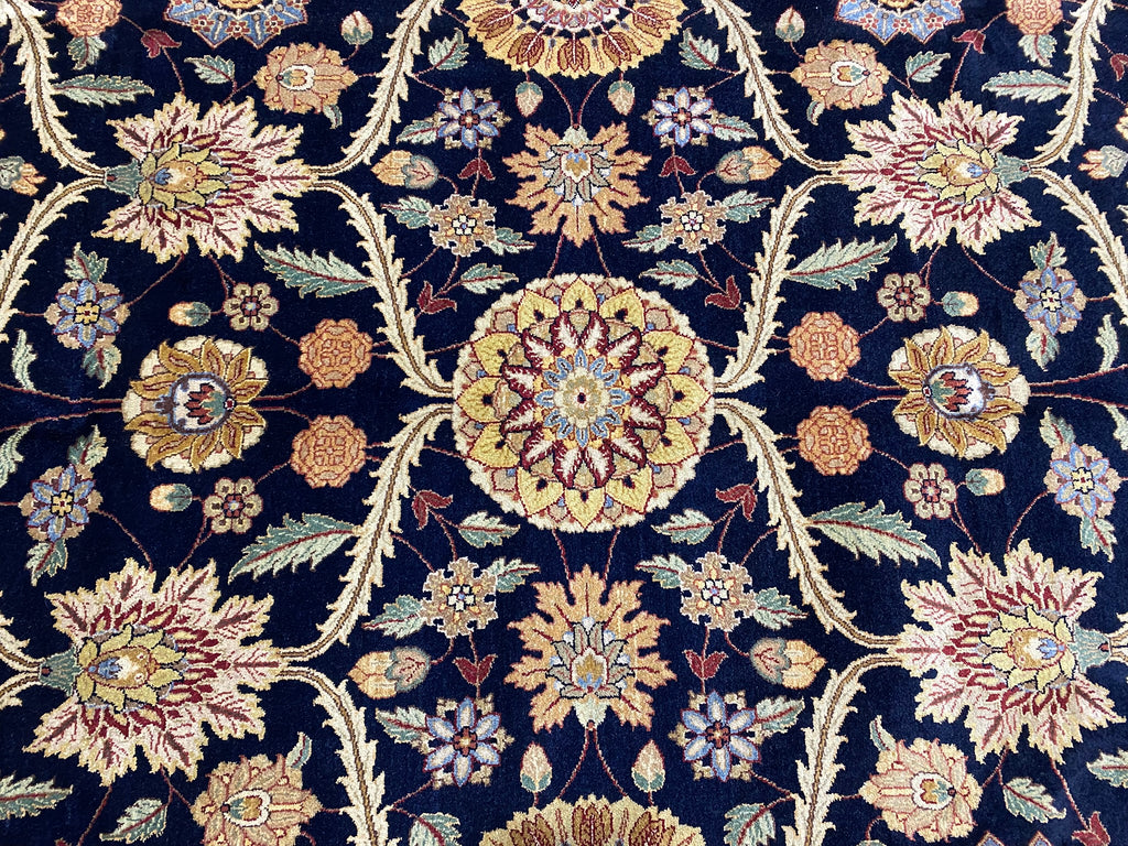 9 x 12 Quality Wool Handmade Jaipour Rug ROYAL BLUE #F-6859