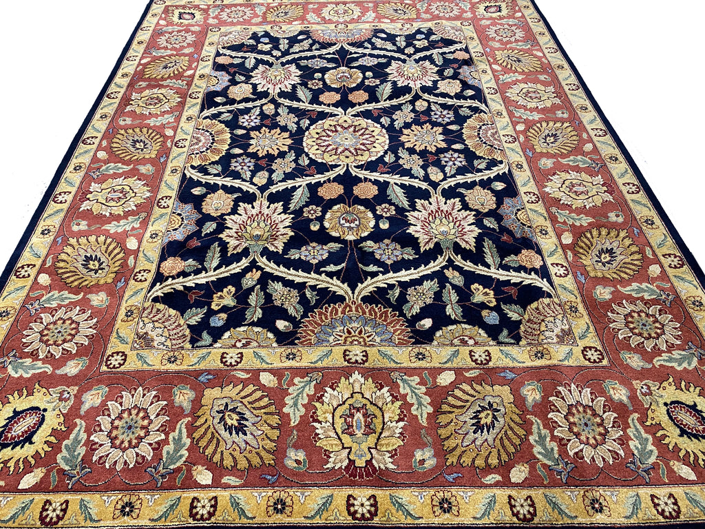 9 x 12 Quality Wool Handmade Jaipour Rug ROYAL BLUE #F-6859