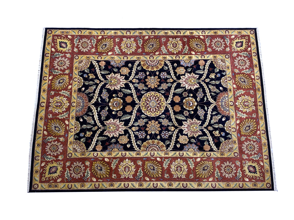 9 x 12 Quality Wool Handmade Jaipour Rug ROYAL BLUE #F-6859