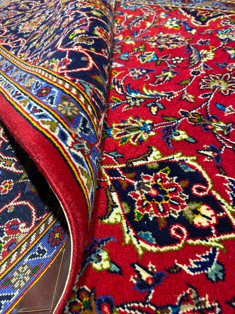 4.8 x 7.6 SIGNED High Quality Persian Kashan Shadsar Rug  #F-6860