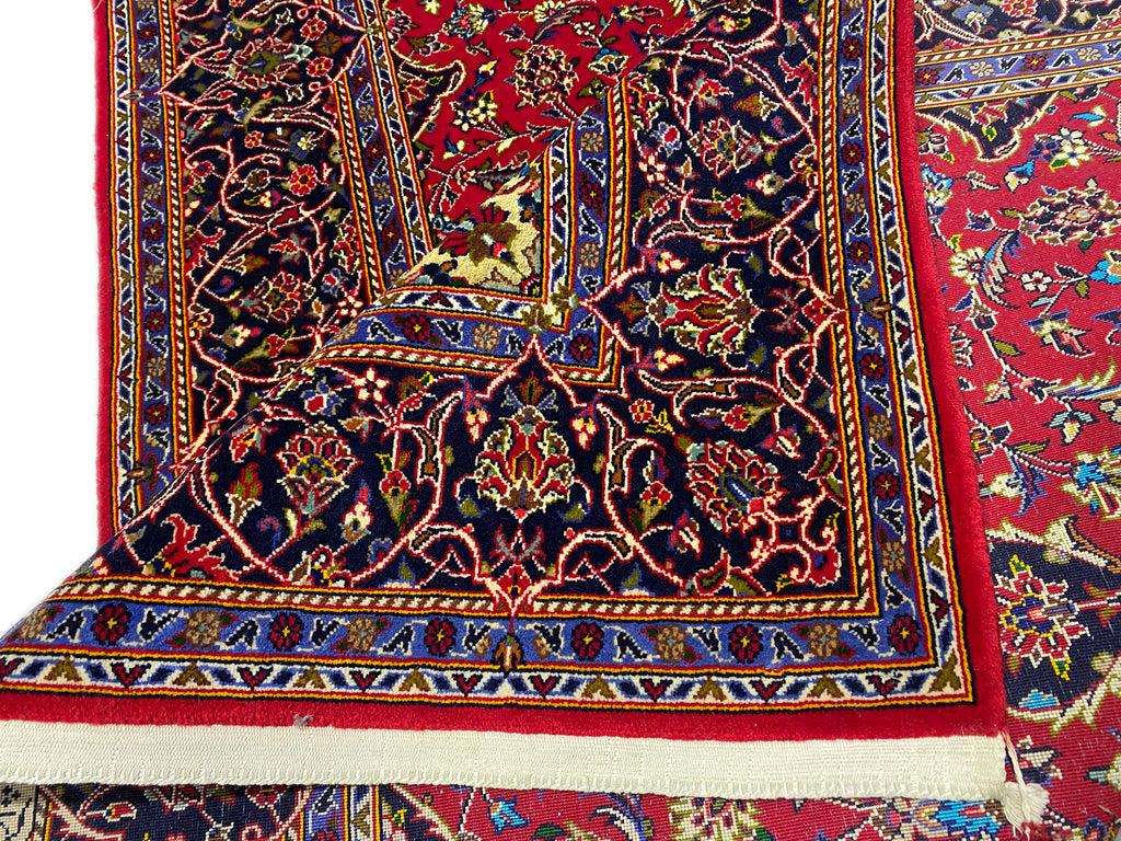 4.8 x 7.6 SIGNED High Quality Persian Kashan Shadsar Rug  #F-6860