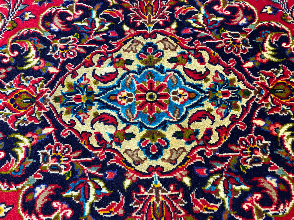 4.8 x 7.6 SIGNED High Quality Persian Kashan Shadsar Rug  #F-6860