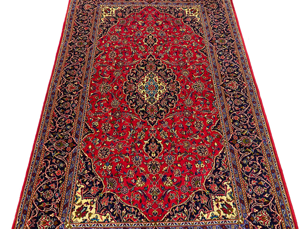 4.8 x 7.6 SIGNED High Quality Persian Kashan Shadsar Rug  #F-6860