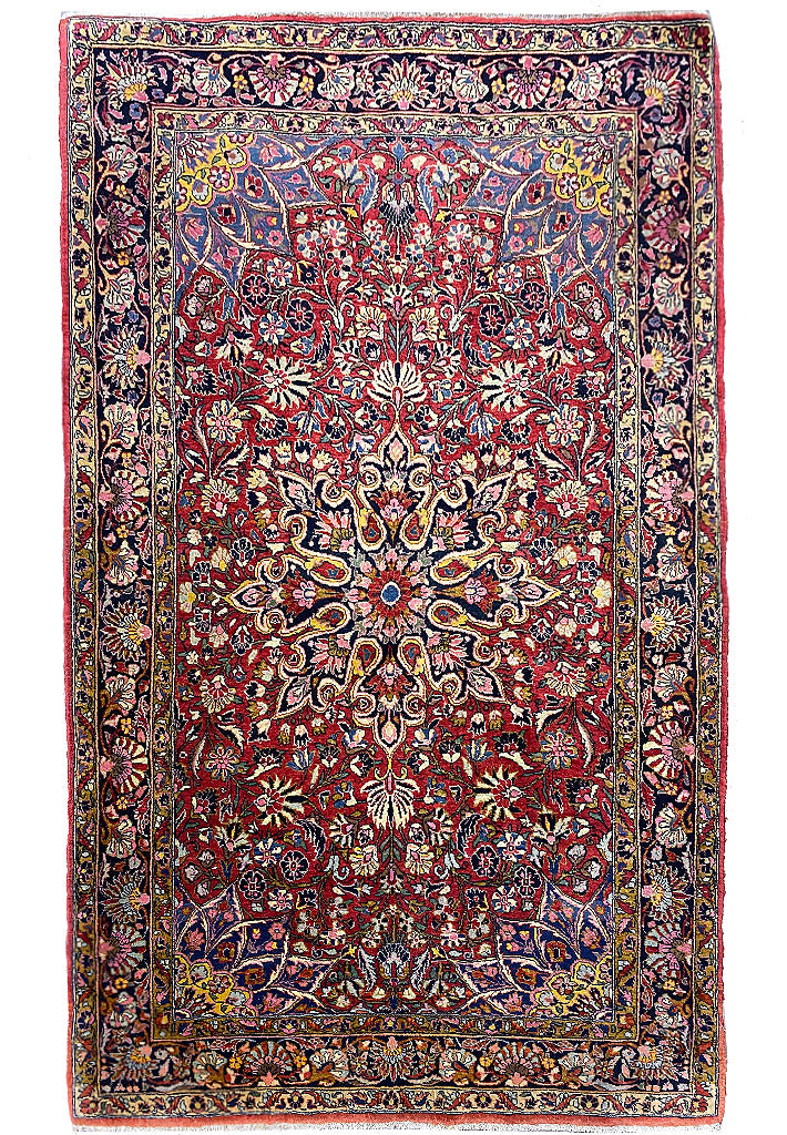 4 x 6.8 Antique Persian Sarouk 1940's  #F-6862