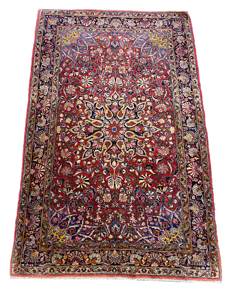 4 x 6.8 Antique Persian Sarouk 1940's  #F-6862