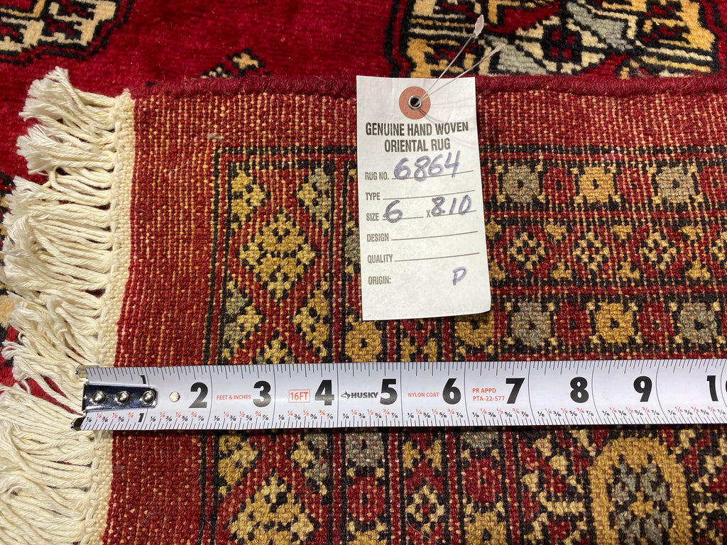 6 x 8.10 Handmade Bokhara Rug Fine Wool Many Sizes #F-6864