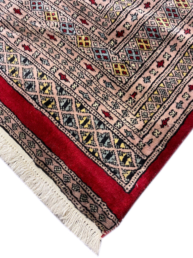 6 x 9.4 Handmade Pakistan Jaldar Bokara Wool Rug  #F-6865