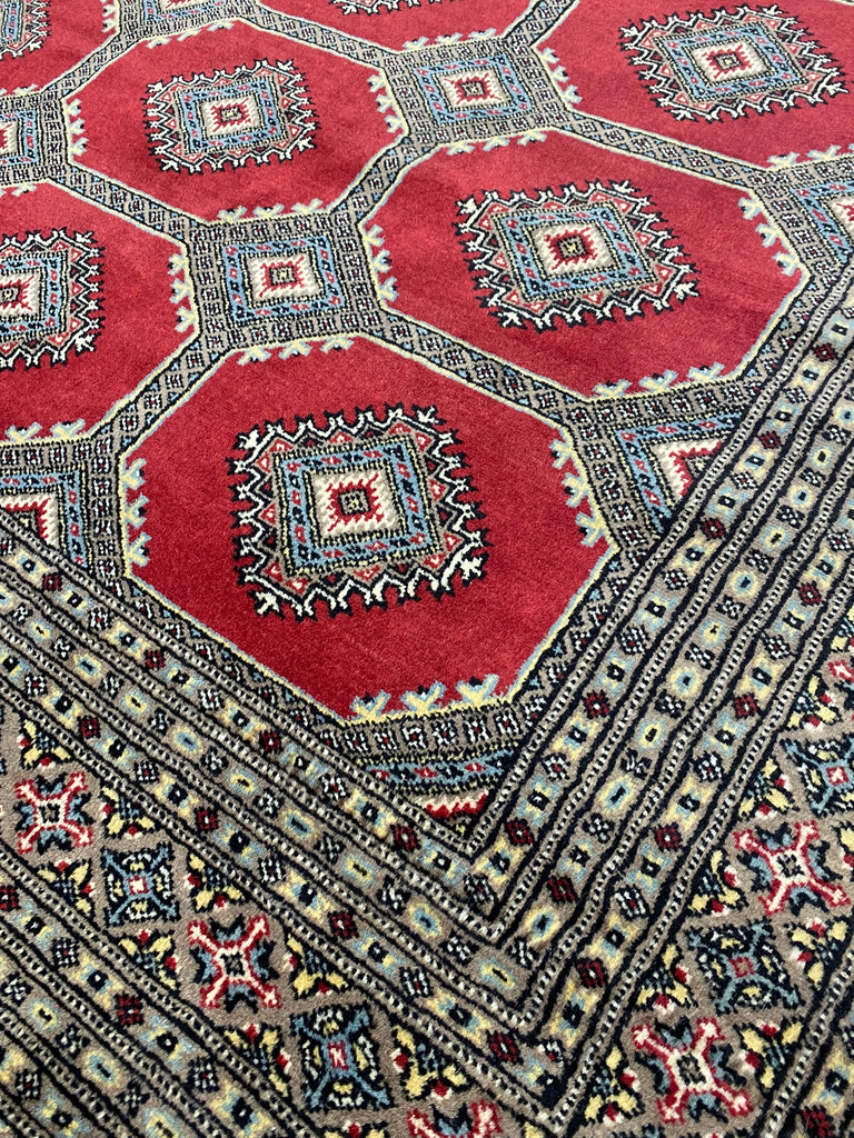 6.7 x 9 Quality Wool Handmade Jaldar Bokara Rug  #F-6866