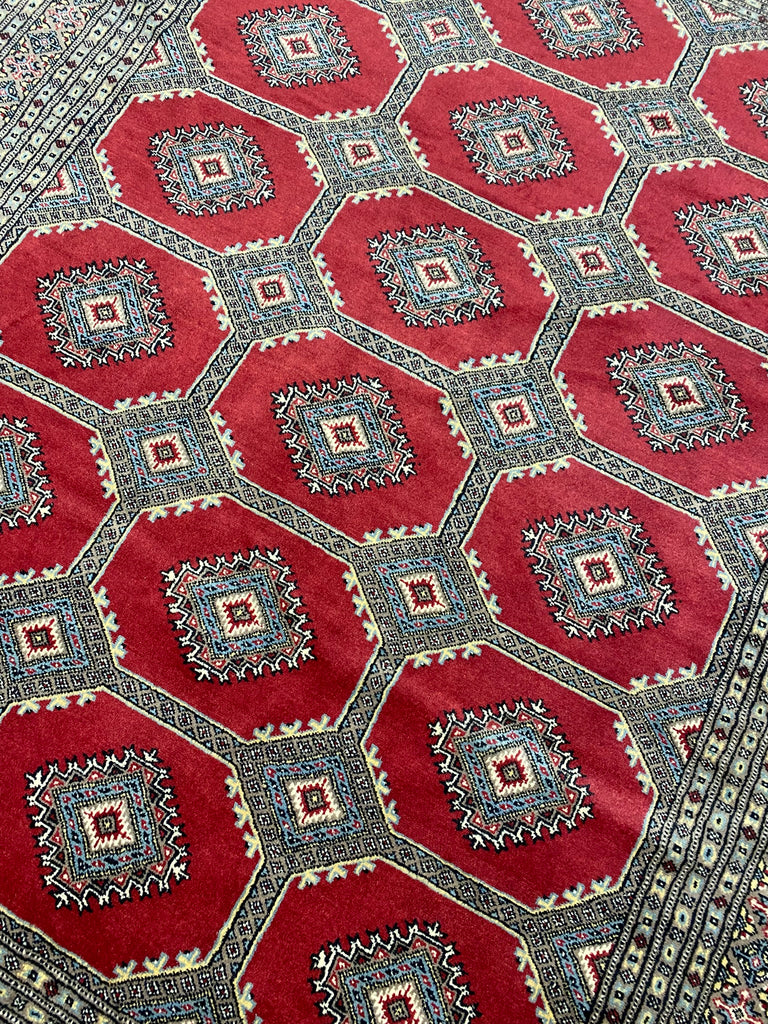 6.7 x 9 Quality Wool Handmade Jaldar Bokara Rug  #F-6866