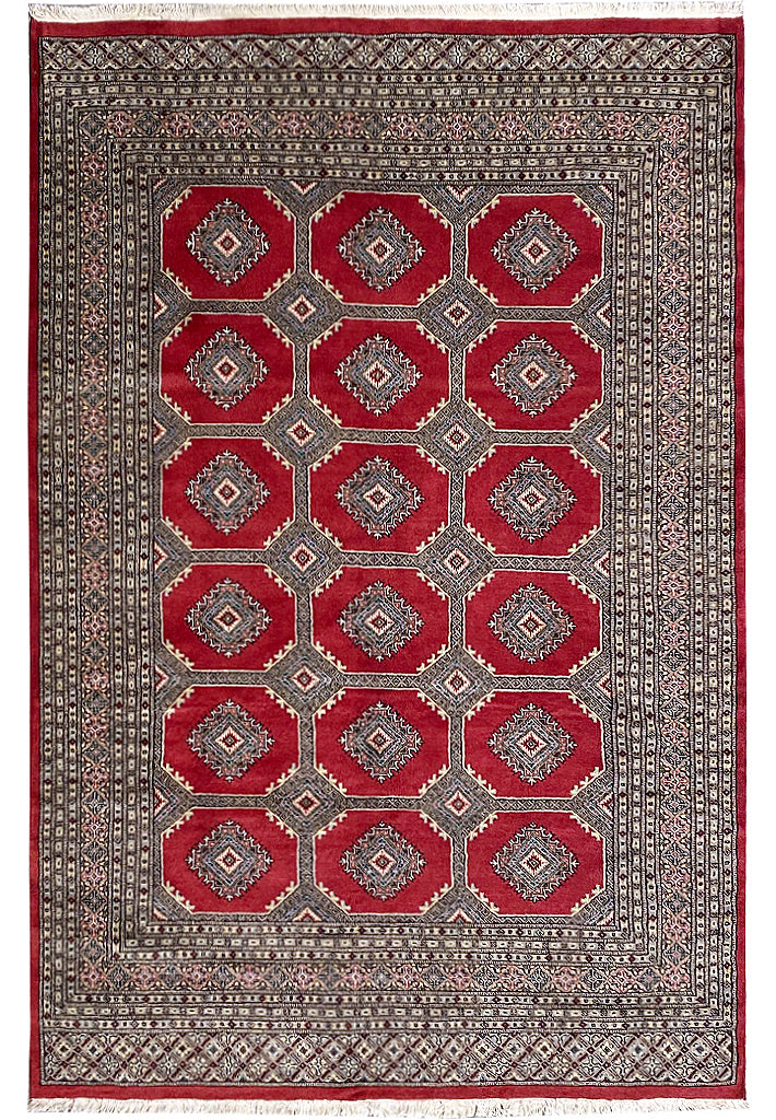 6.7 x 9 Quality Wool Handmade Jaldar Bokara Rug  #F-6866