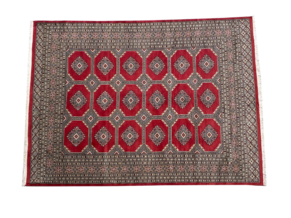 6.7 x 9 Quality Wool Handmade Jaldar Bokara Rug  #F-6866