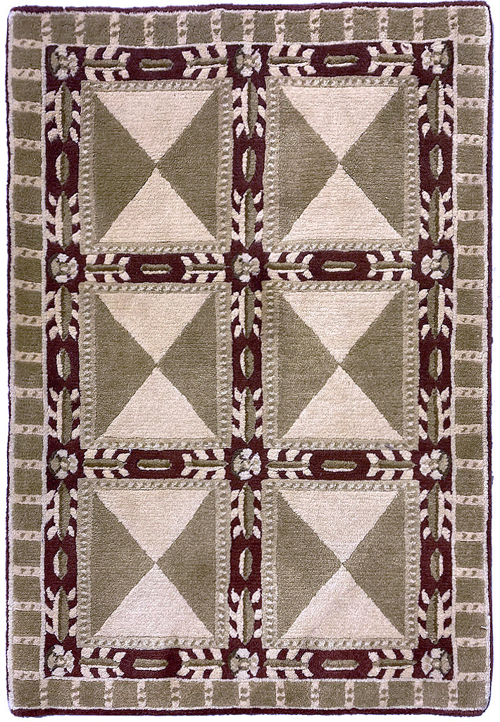 2 x 3 New Handmade Contemporary Wool Rug #F-6870B