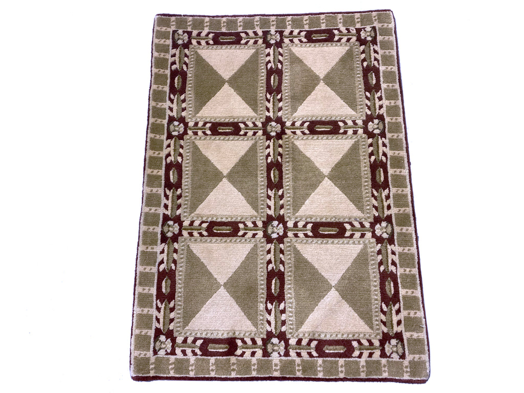 2 x 3 New Handmade Contemporary Wool Rug #F-6870B