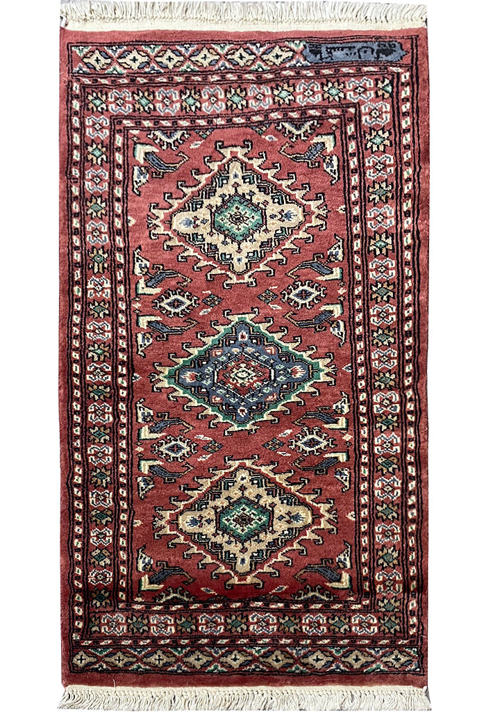 2 x 3.6 New Handmade Jaldar Bokara Rug #F-6873