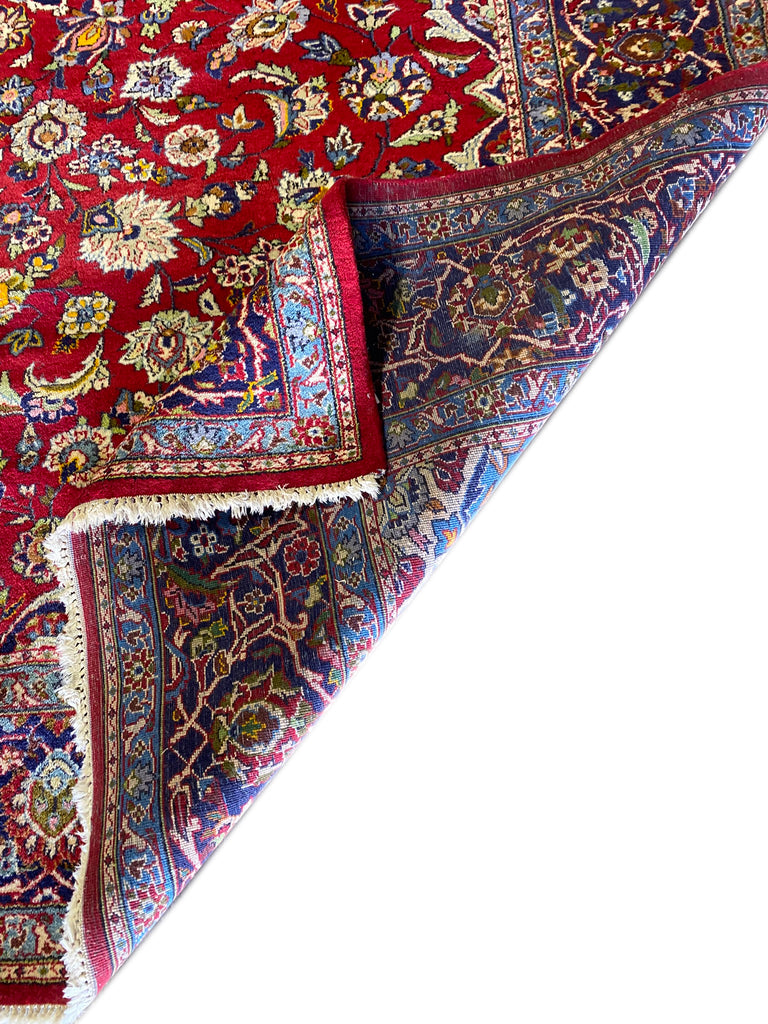 9.9 x 13.7  Authentic Persian Mashad Traditional Wool Rug  #F-6875