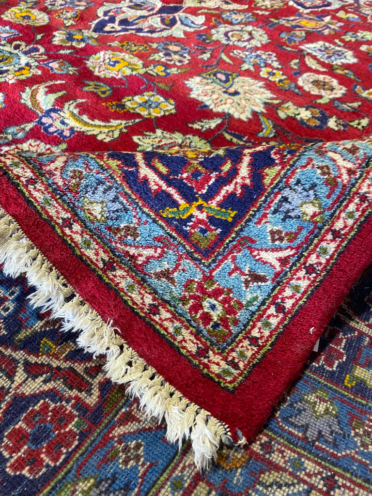 9.9 x 13.7  Authentic Persian Mashad Traditional Wool Rug  #F-6875