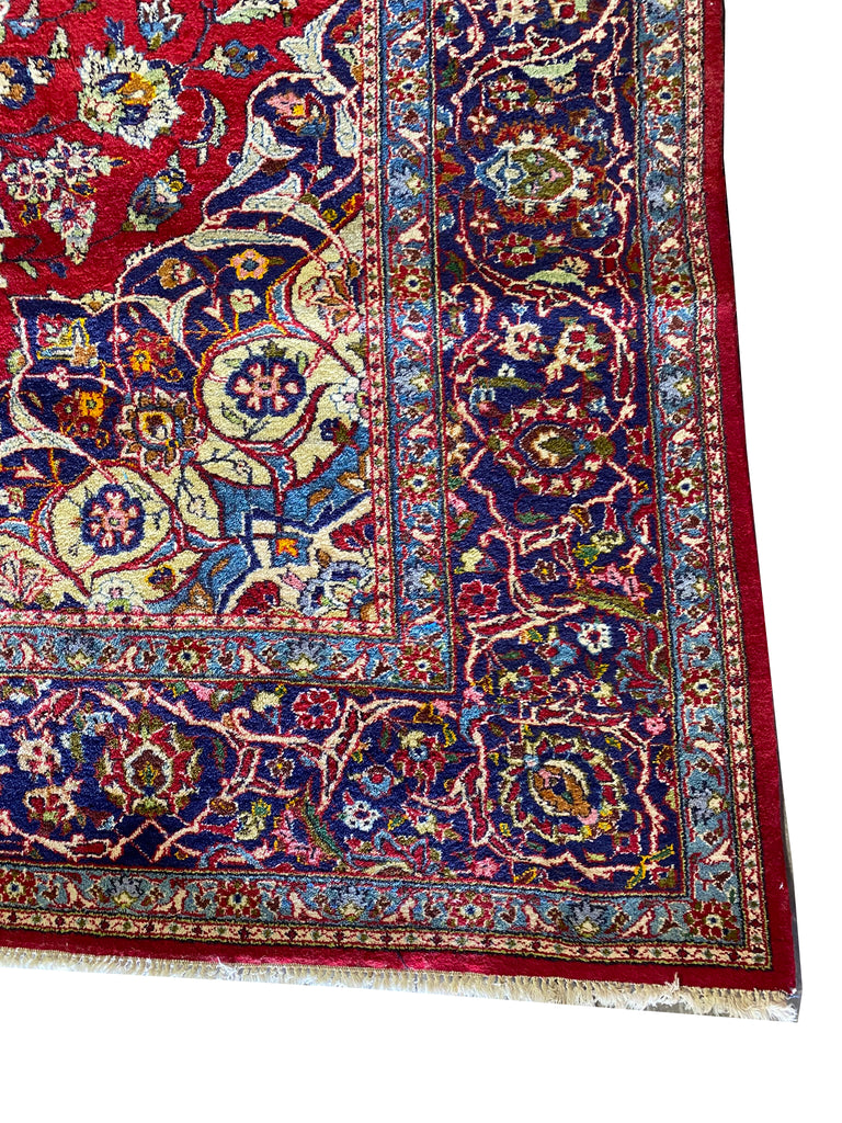 9.9 x 13.7  Authentic Persian Mashad Traditional Wool Rug  #F-6875