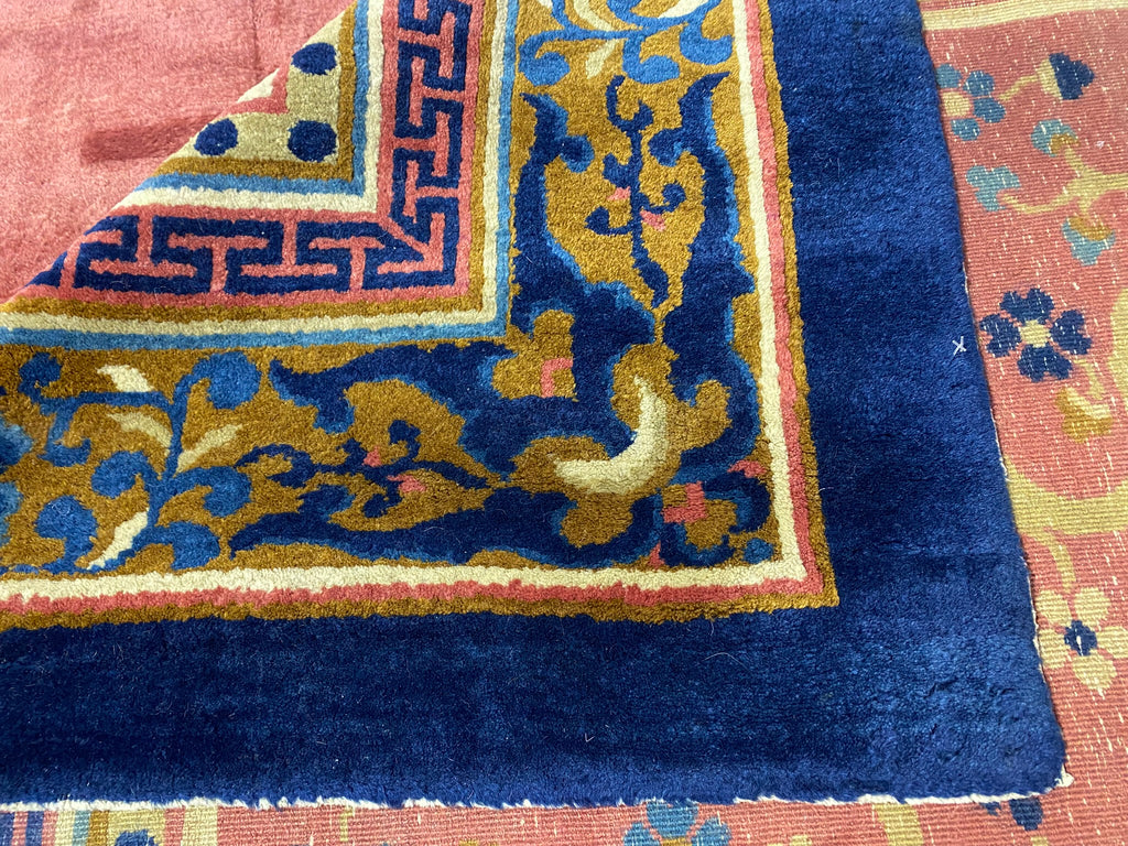 12.0 x 15.5 Art Deco Chinese Bejing Rug Excellent Antique Carpet #F-6876