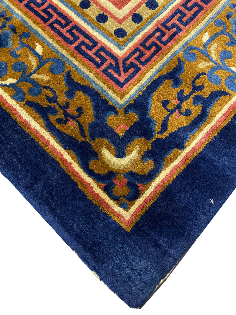 12.0 x 15.5 Art Deco Chinese Bejing Rug Excellent Antique Carpet #F-6876