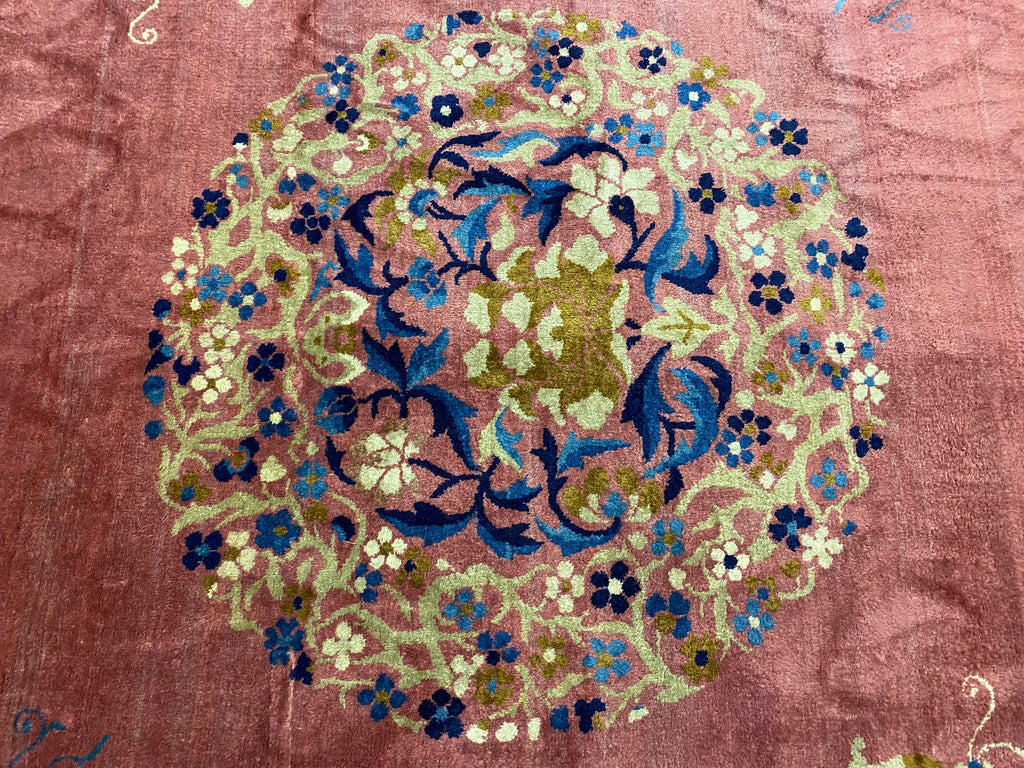 12.0 x 15.5 Art Deco Chinese Bejing Rug Excellent Antique Carpet #F-6876