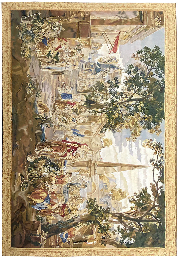 8.0 x 11  Handmade Tapestry French 17th Century Pattern #F-6878