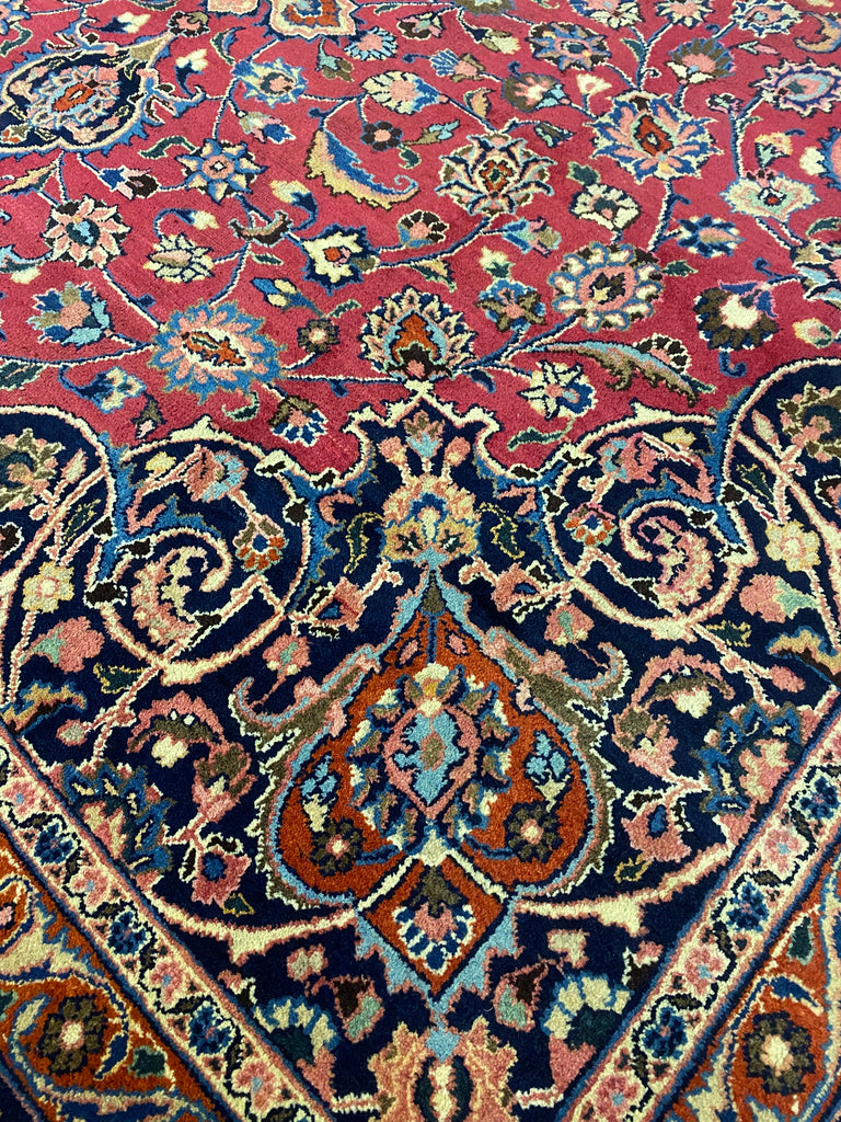 10 X 13 SIGNED Authentic Persian Khorassan Mashad Rug #F-6879