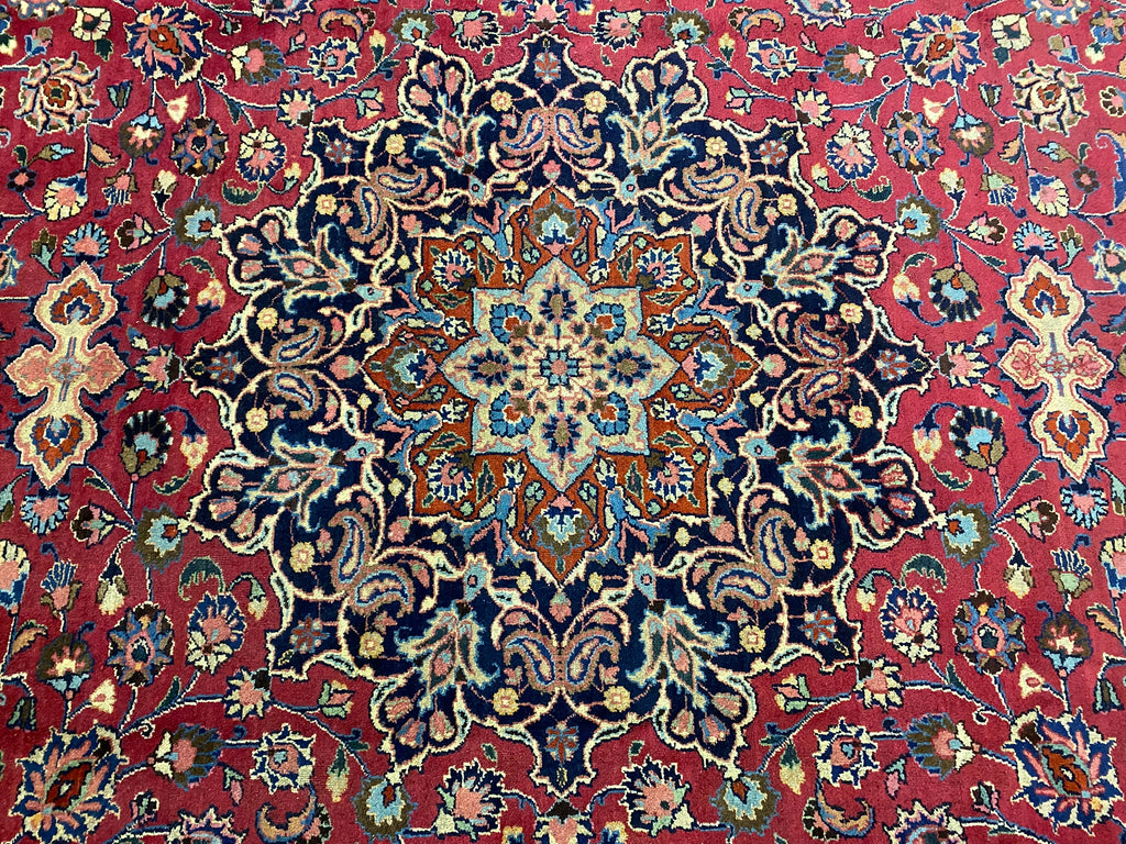 10 X 13 SIGNED Authentic Persian Khorassan Mashad Rug #F-6879