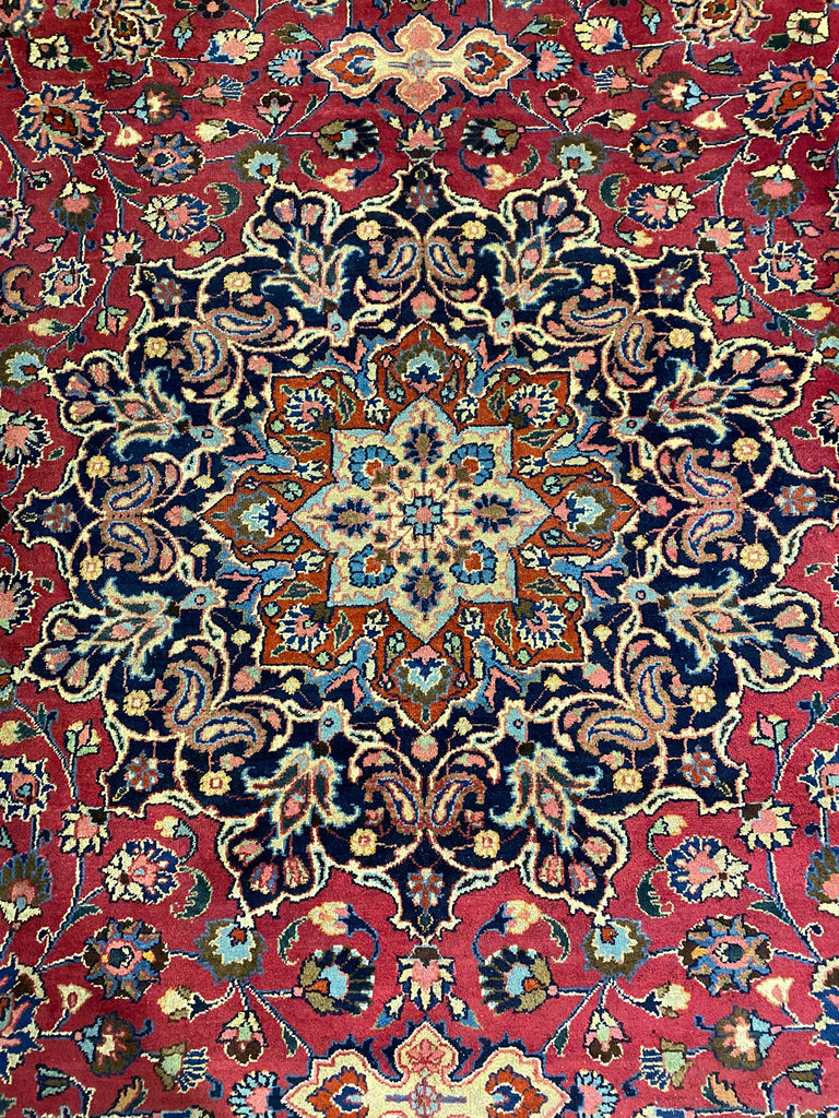 10 X 13 SIGNED Authentic Persian Khorassan Mashad Rug #F-6879