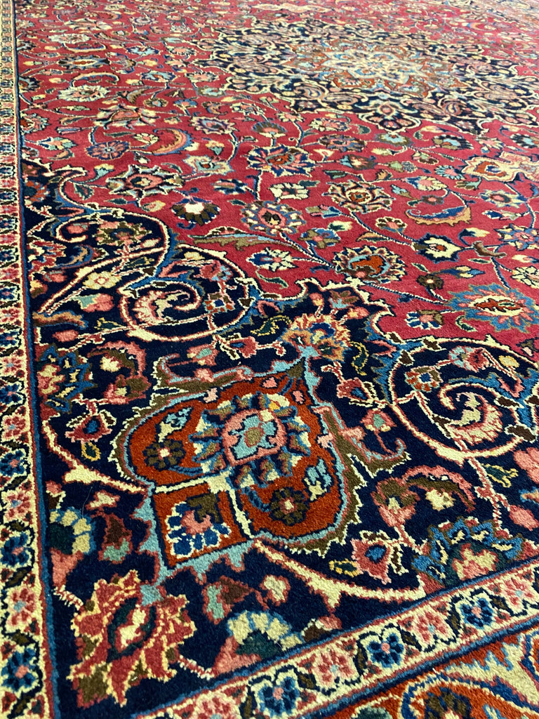 10 X 13 SIGNED Authentic Persian Khorassan Mashad Rug #F-6879