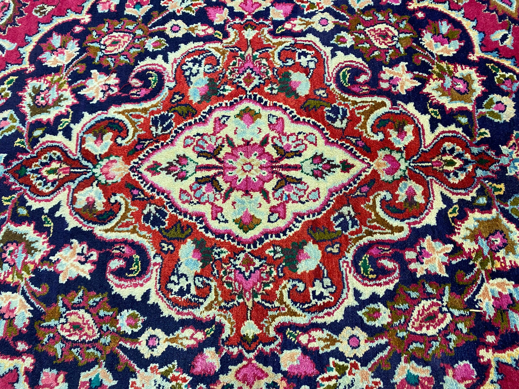 9.7 x 13.5 Authentic Traditional Persian Mashad Rug SIGNED   #F-6880