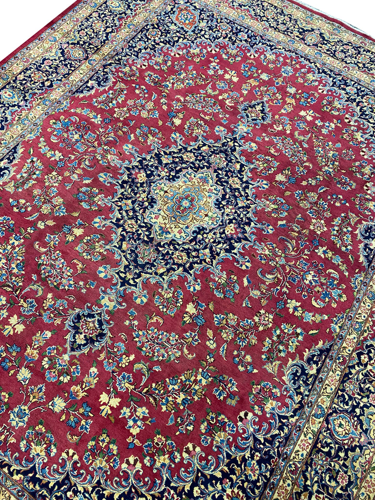 9.9 x 11.7 Genuine SIGNED Persian Handmade  Wool Rug  #F-6881