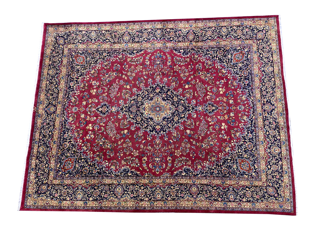 9.9 x 11.7 Genuine SIGNED Persian Handmade  Wool Rug  #F-6881
