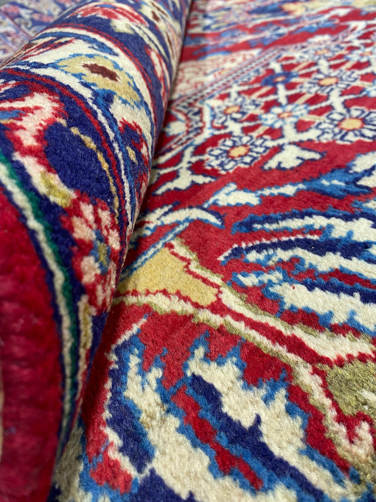 9.4 x 13.8 Persian Handmade Wool Esfahan Najafabad Rug #F-6883