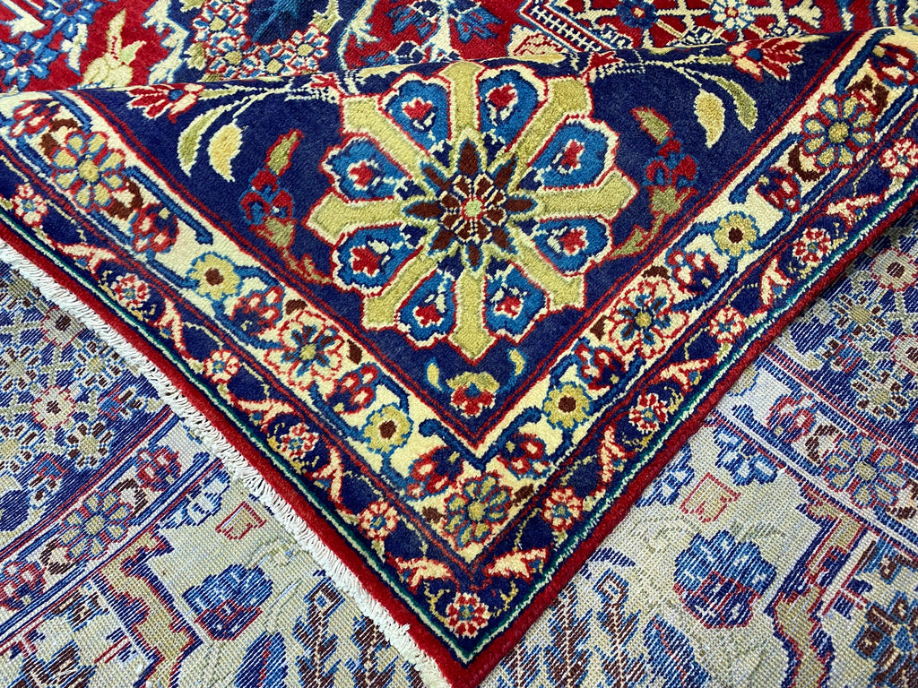 9.4 x 13.8 Persian Handmade Wool Esfahan Najafabad Rug #F-6883