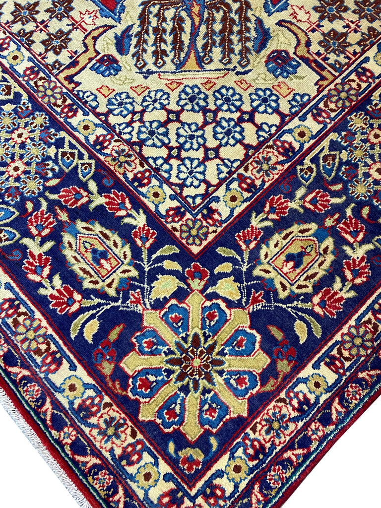 9.4 x 13.8 Persian Handmade Wool Esfahan Najafabad Rug #F-6883