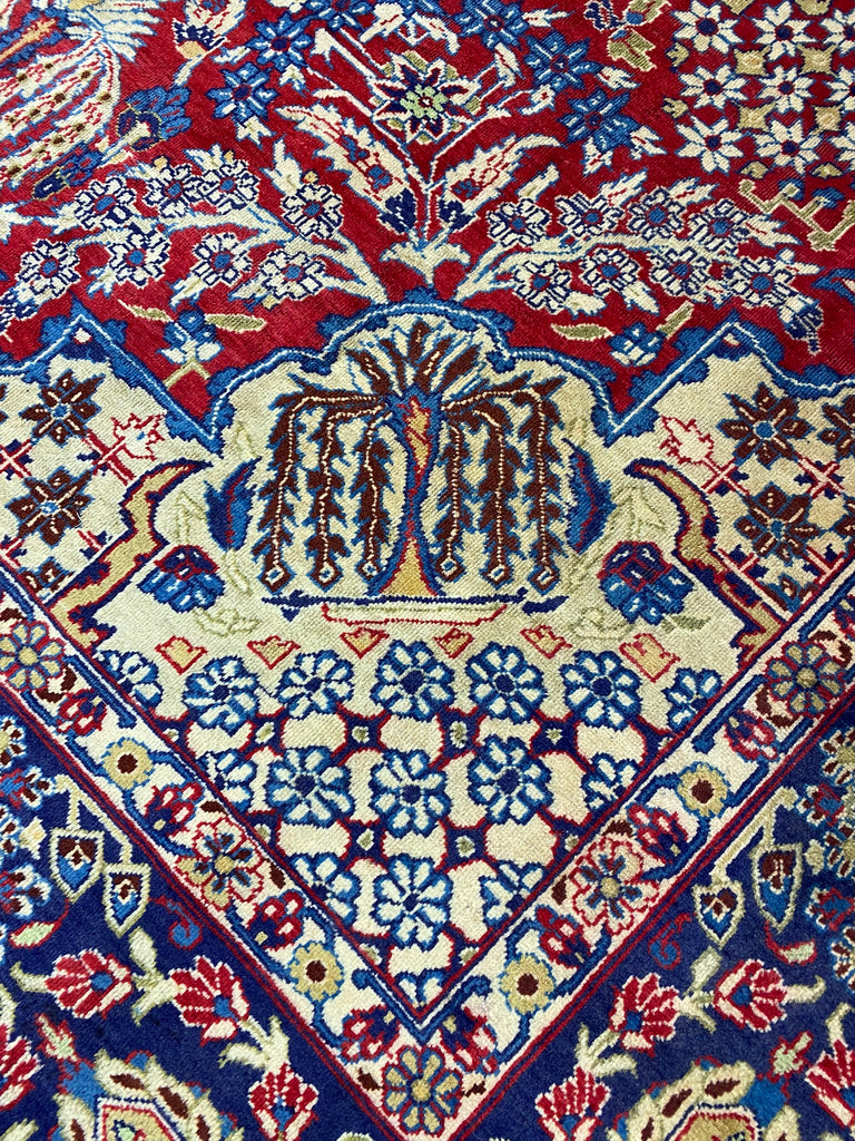 9.4 x 13.8 Persian Handmade Wool Esfahan Najafabad Rug #F-6883