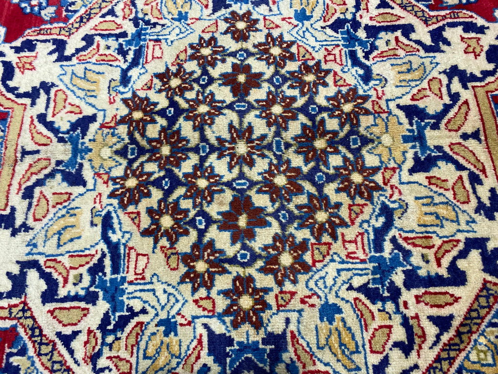 9.4 x 13.8 Persian Handmade Wool Esfahan Najafabad Rug #F-6883