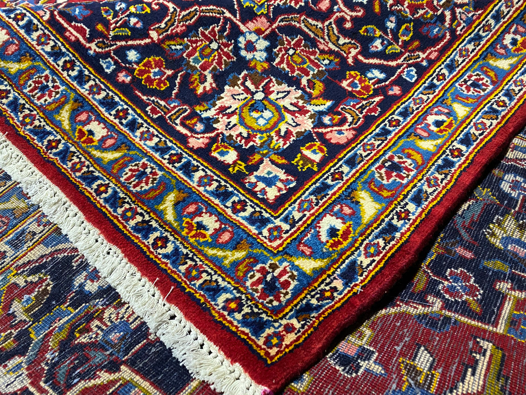 9.0 x 13.7 Finer Quality Authentic Persian Kashan Rug #F-6884