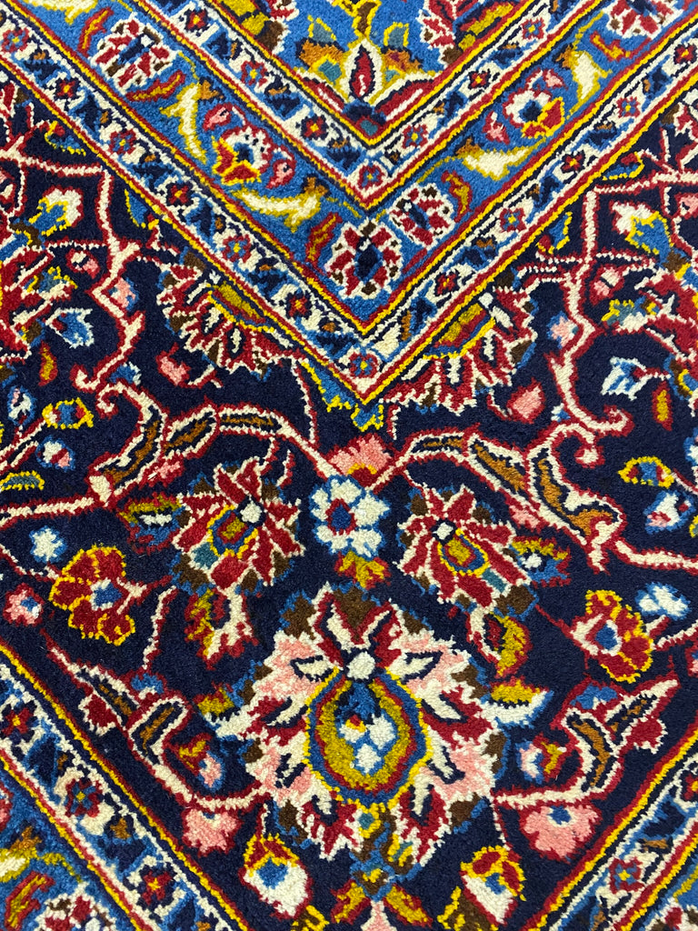 9.0 x 13.7 Finer Quality Authentic Persian Kashan Rug #F-6884