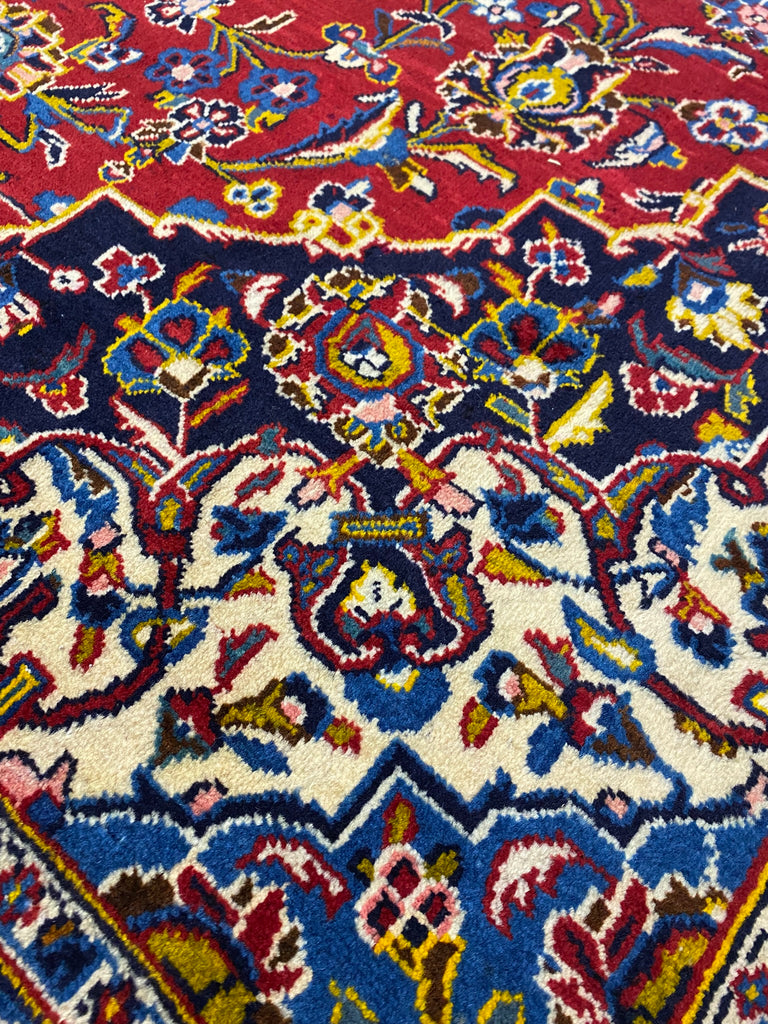 9.0 x 13.7 Finer Quality Authentic Persian Kashan Rug #F-6884