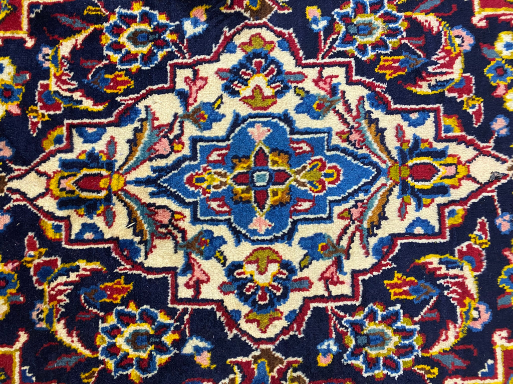 9.0 x 13.7 Finer Quality Authentic Persian Kashan Rug #F-6884