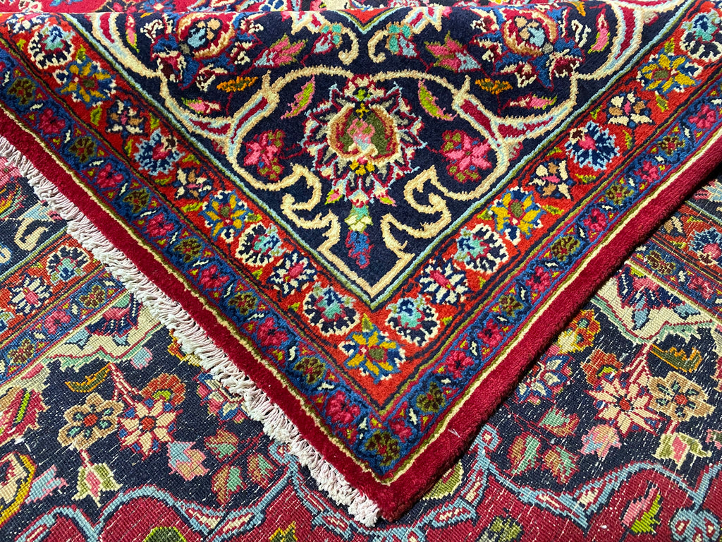 9.5 x 12.3 SIGNED Authentic Persian Rug #F-6885