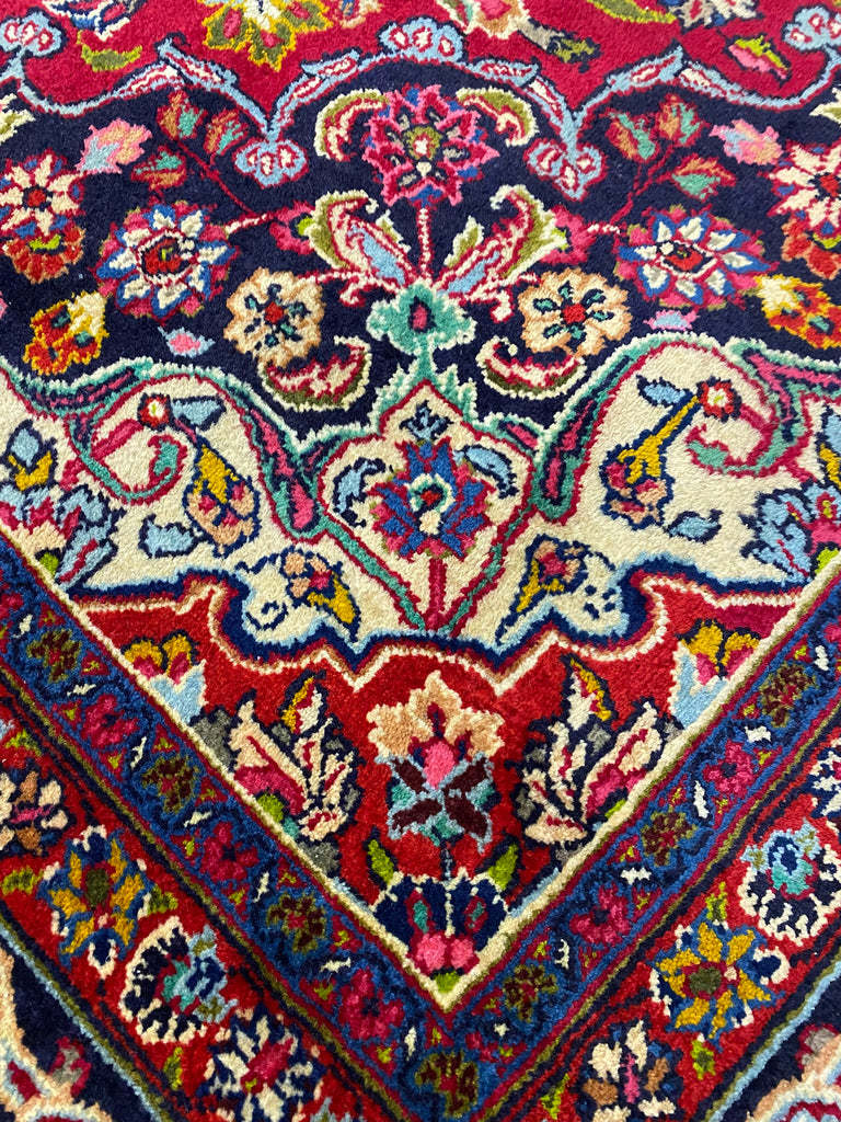 9.5 x 12.3 SIGNED Authentic Persian Rug #F-6885