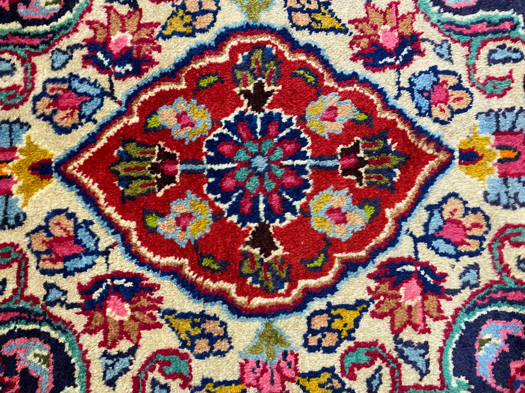 9.5 x 12.3 SIGNED Authentic Persian Rug #F-6885