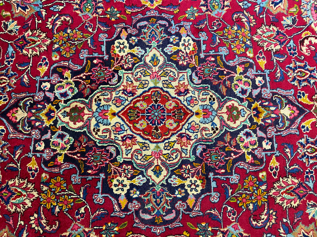 9.5 x 12.3 SIGNED Authentic Persian Rug #F-6885