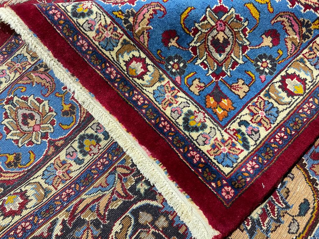 9.9 x 13.0 SIGNED Persian Handmade Wool Rug  #F-6886