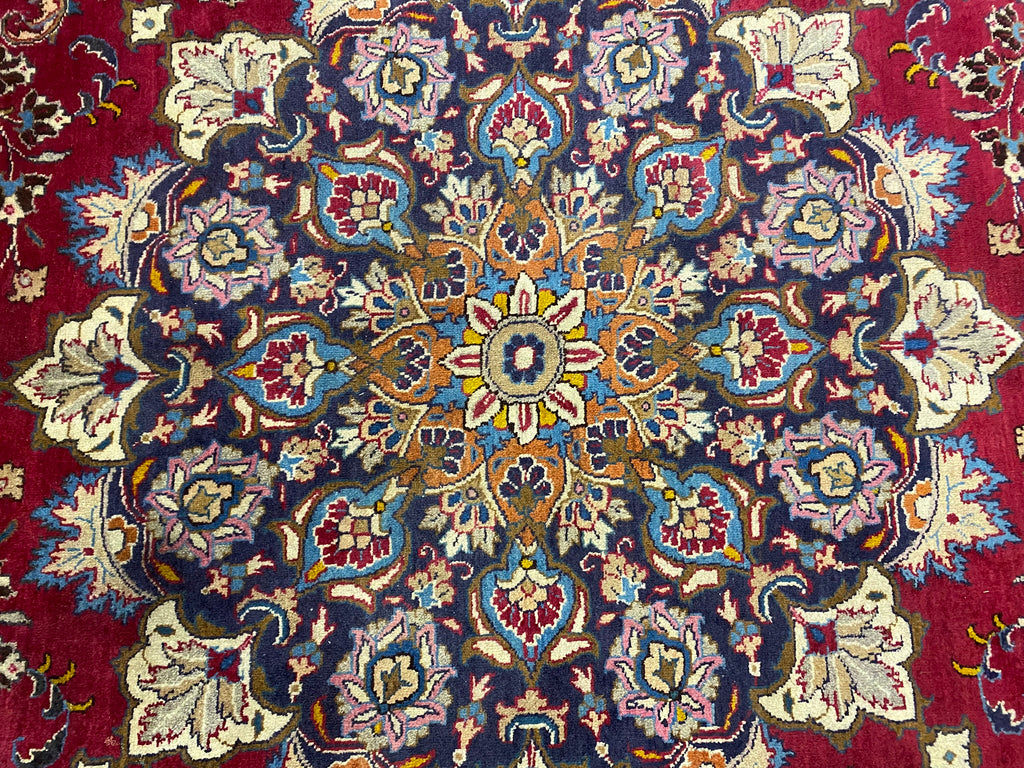 9.9 x 13.0 SIGNED Persian Handmade Wool Rug  #F-6886