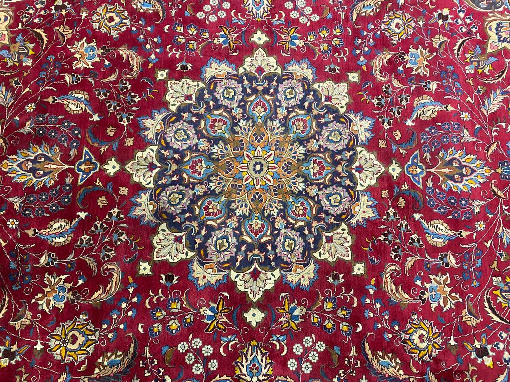 9.9 x 13.0 SIGNED Persian Handmade Wool Rug  #F-6886