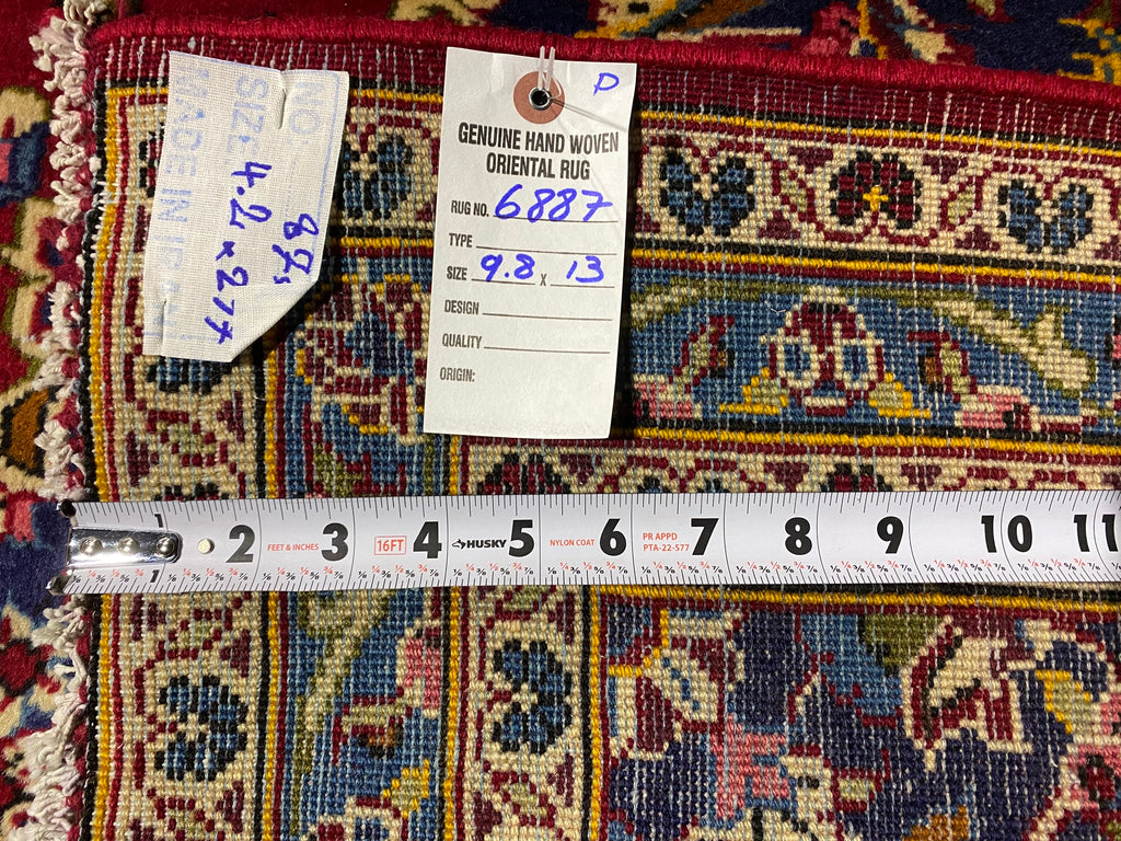 9.8 x 13.0 Traditional Quality Persian Kashan Rug  #F-6887