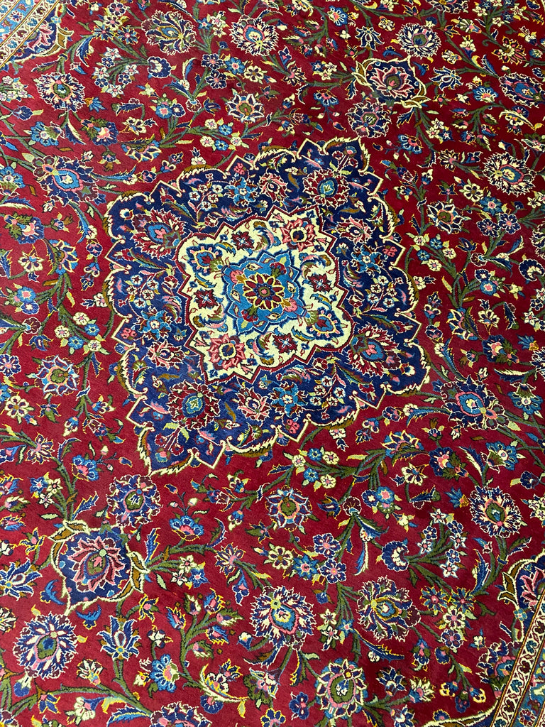 9.8 x 13.0 Traditional Quality Persian Kashan Rug  #F-6887